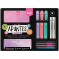 Kit de Apuntes Lindos KIUT x15 Piezas – Guía Creativa + Resaltadores, Fineliners y Bolígrafos