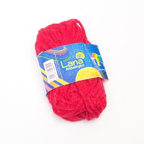 Lana Escolar Antialergica De Marfil En Todos Los Colores 10gr Lana Rojo