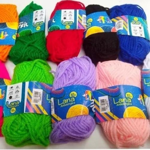 Lana Escolar Antialergica De Marfil En Todos Los Colores 10gr Vairedad De Colores