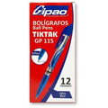 Caja X 12 Lapicero Retráctil 0.7mm TikTak GP115- Azul