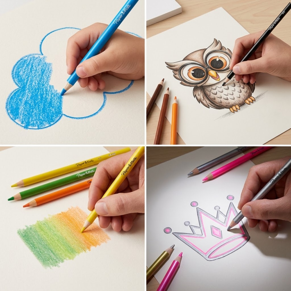 Lápices de Colores Paper Mate 4 mm x36 – Unipunta y Doble Punta