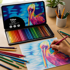 Lápices de Colores Pelikan Premium X120 Caja | Colores Artísticos, Premium, Mina 3,3 mm, Pastel, Metálicos y Neón