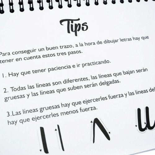 Libro lettering argollado 50 hojas Artisan Pasta Panafargo Tips