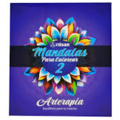Libro de Mándalas mas caja de colores, marca Artisan - 2