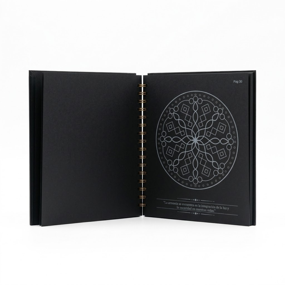 Mandala book plus box of colors, Artisan brand - Black + Metallics