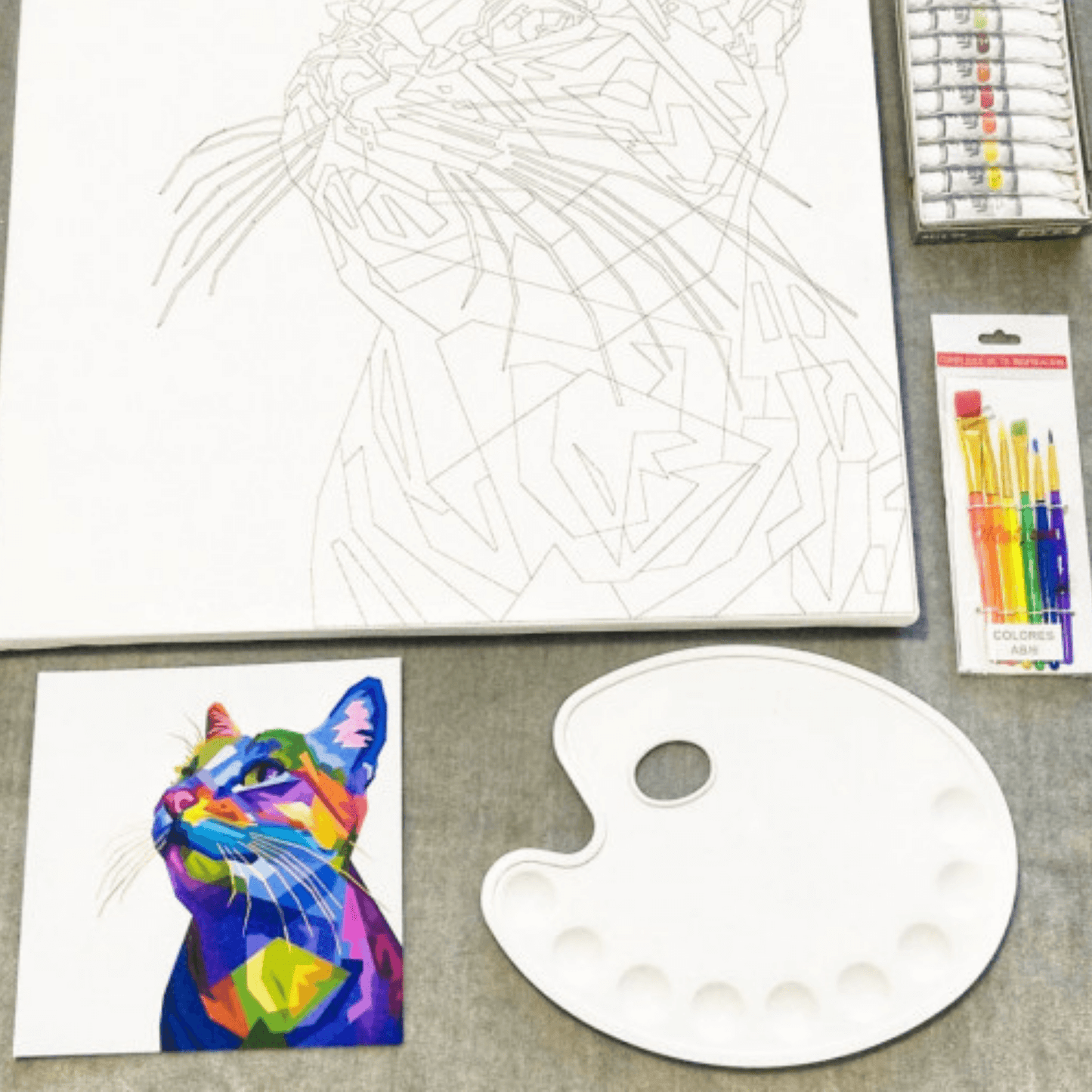 Lienzo Para Pintura o Bastidor en Todos lo Tamanos Gato Panafargo