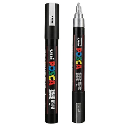 Posca Water-Based Paint Marker - PC 5M Silver Unit