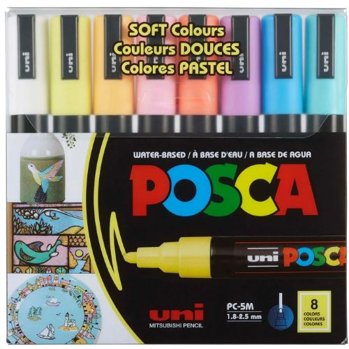 Marcadores Posca Tonos Pasteles x8 PC-5M