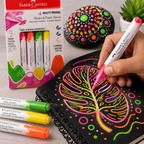 Marcador Acrílico Faber-Castell Shake & Paint Neón x4
