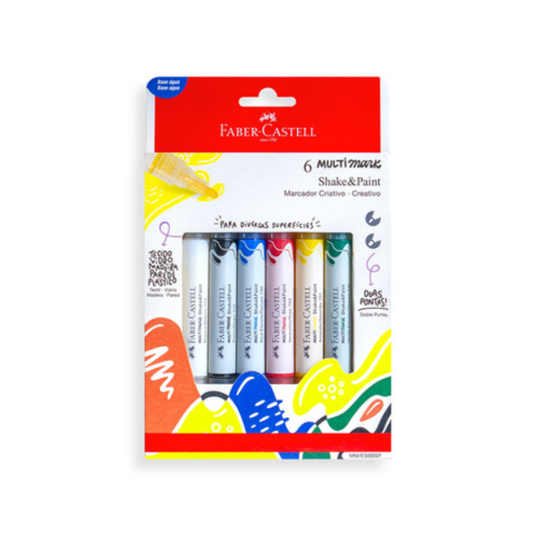 Marcador Acrílico Multifunción Shake & Paint x6 Colores Básicos