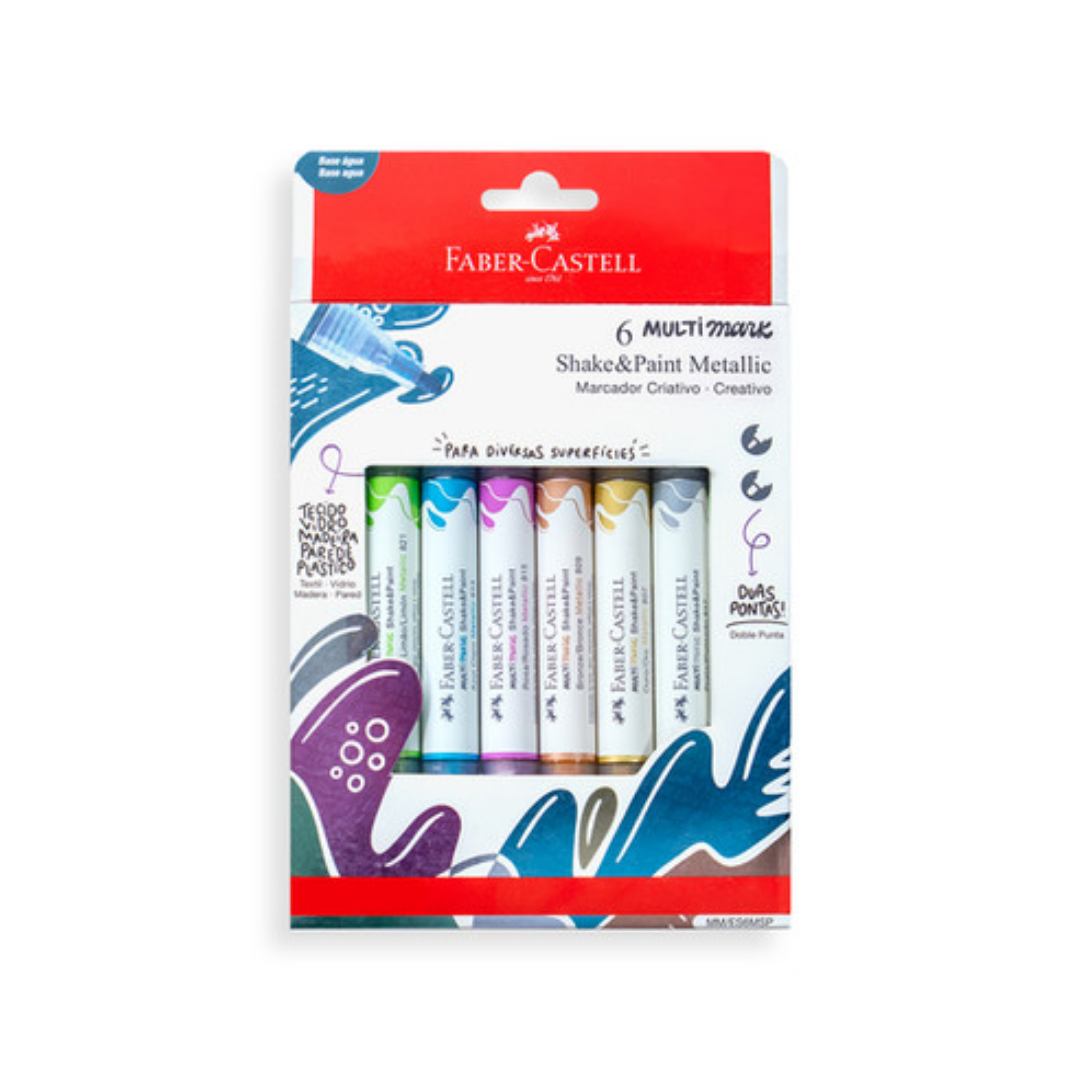 Marcador Acrílico Multifunción Shake & Paint x6 Colores Metálicos