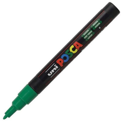Marcador Posca PC-3M Punta Fina Verde (6) 0.9 - 1.3 mm