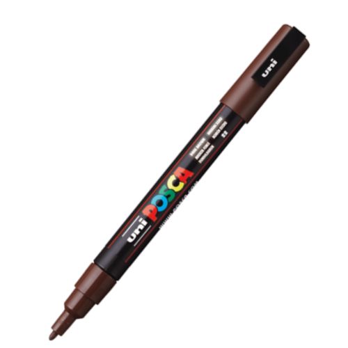 Marcador Posca PC-3M Punta Fina (0.9 - 1.3 mm) - Color Marrón Oscuro (22)