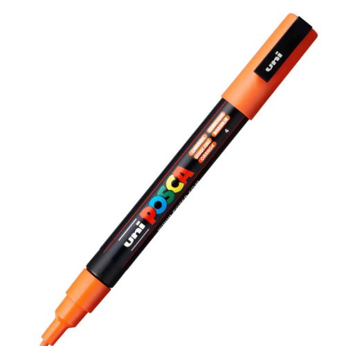 Marcador Posca PC-3M Punta Fina (0.9 - 1.3 mm) - Color Naranja (4)