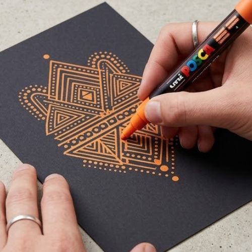 Marcador Posca PC-3M Punta Fina (0.9 - 1.3 mm) - Color Naranja (4)