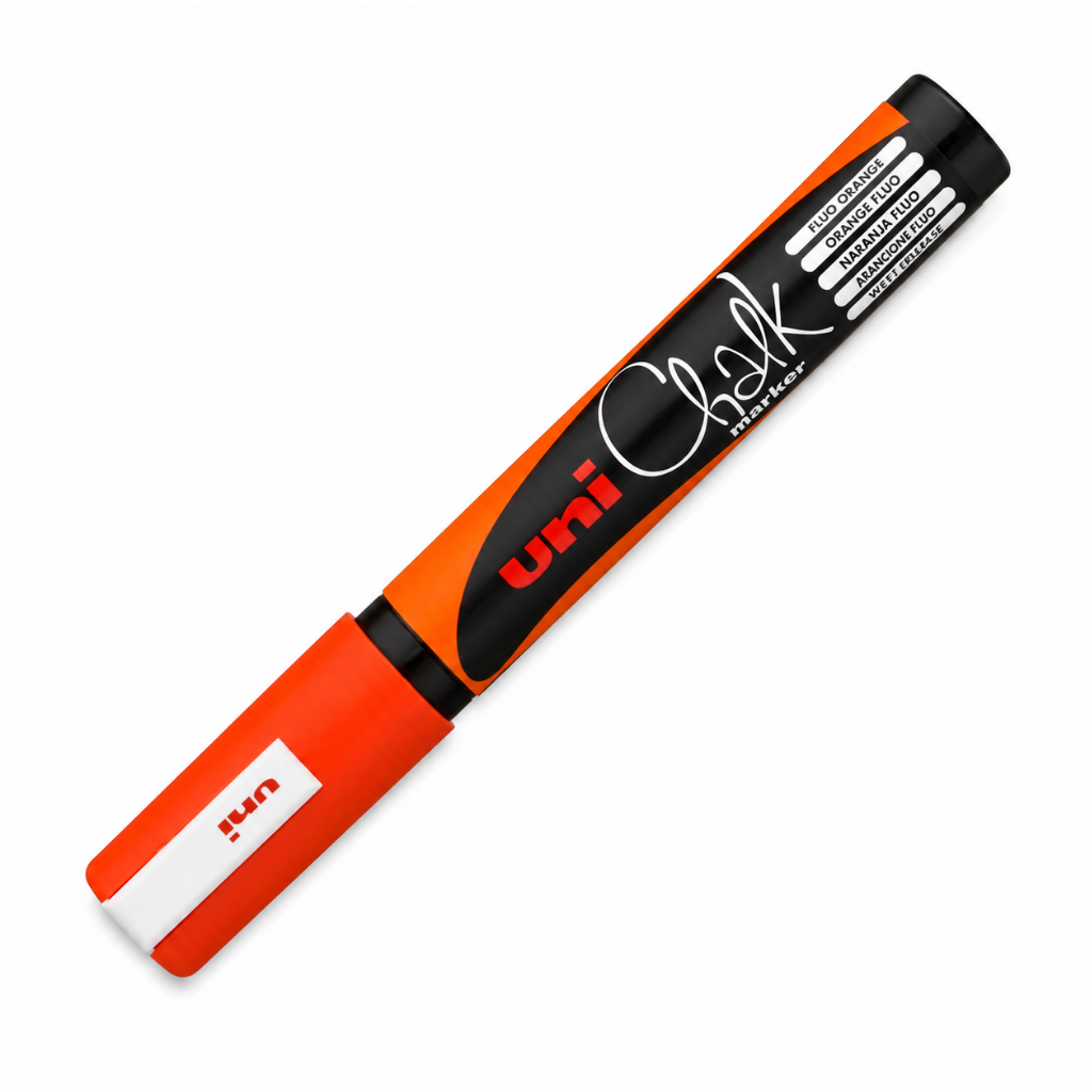 Marcador de Tiza o Vinilo Posca PC-5M Naranja Fluorescente Punta Media 1.8-2.5 mm - Uni-ball