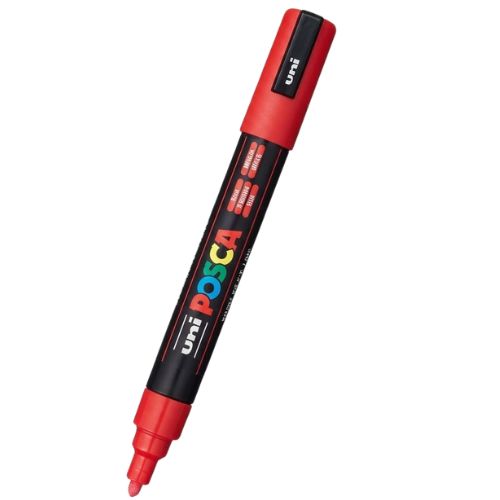 Posca Water-Based Paint Marker - PC 5M Red Unit