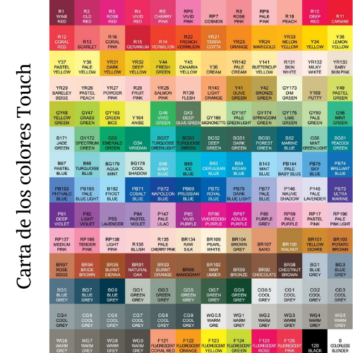 Marcadores Tocuh Todos Los Colores Escala De Grises