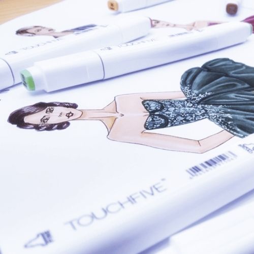 Marcadores Tocuh Varios Colores Muestra De Dibujo