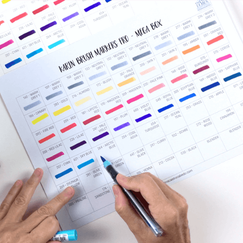Marcadores karin por unidad 60 colores variados tonalidades Panafargo