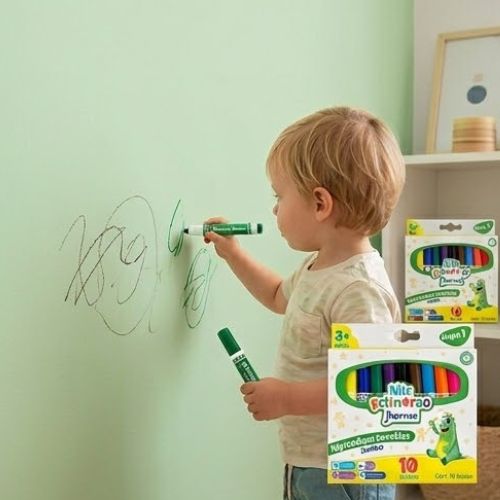Marcadores Jumbo Norma "Mis Primeros Trazos" – Lavables x 10 Colores