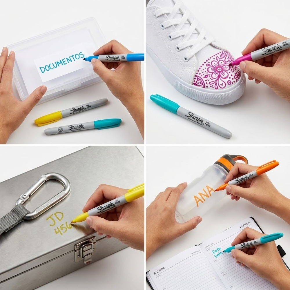 Marcadores Permanentes Sharpie Fine x5 – Colores Surtidos
