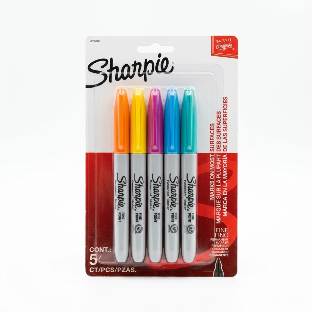 Marcadores Permanentes Sharpie Fine x5 – Colores Surtidos