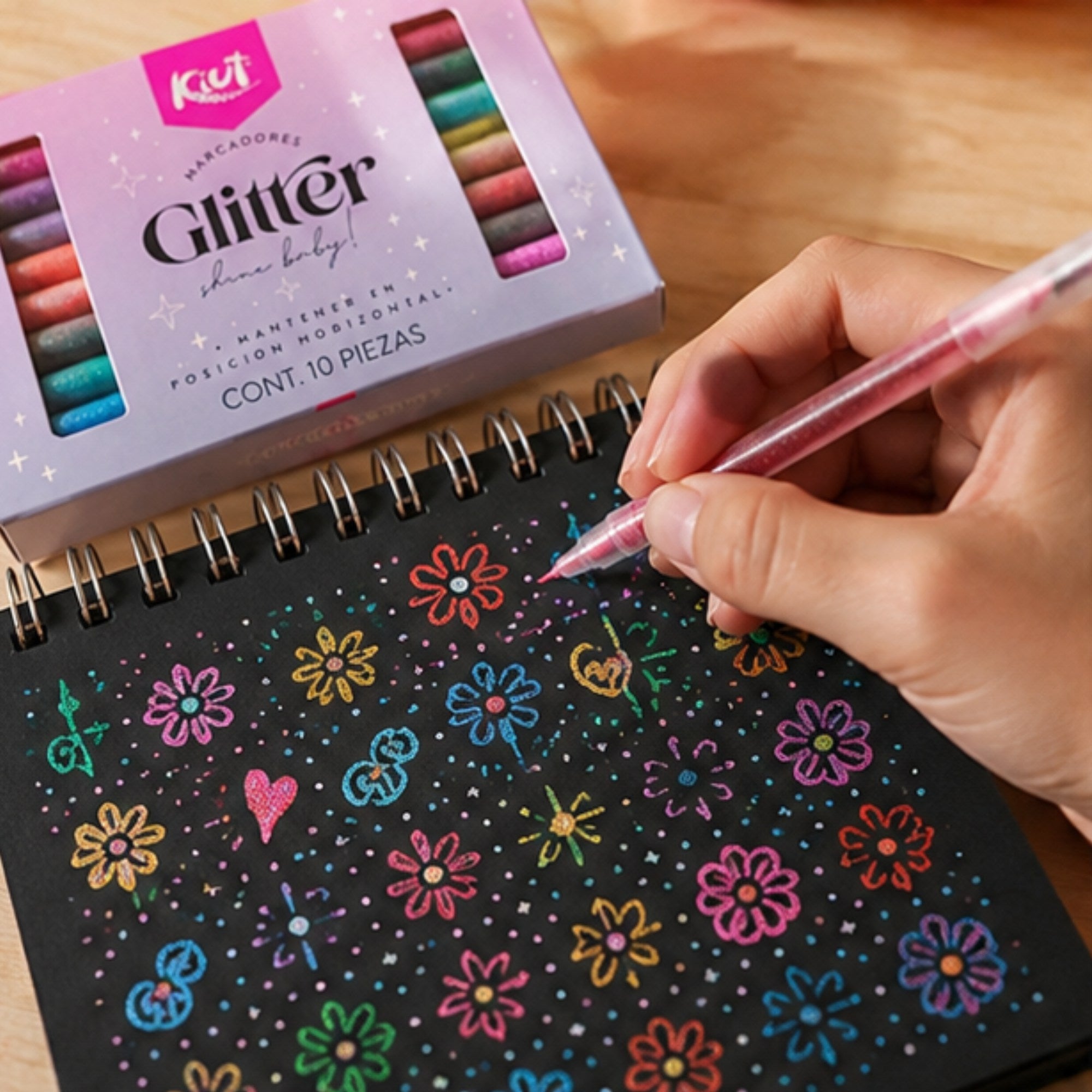 Marcadores Kiut Glitter X10 Norma