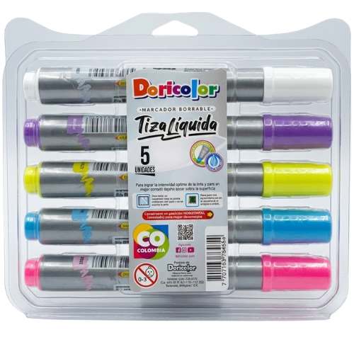 Marcador De Tiza Borrable - Liquida Para Tablero - Doricolor