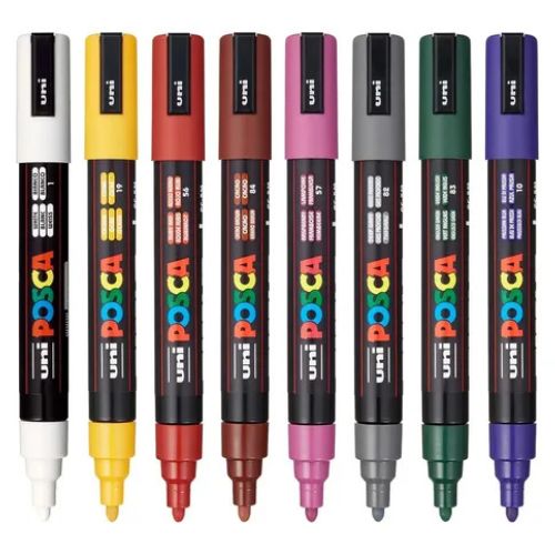 Posca Marker Dark Tones x 8 (Dark) PC-1M