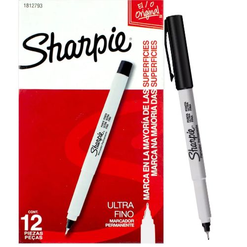 Micropunta Permanentes Sharpie Punta Ultra Fina Negro