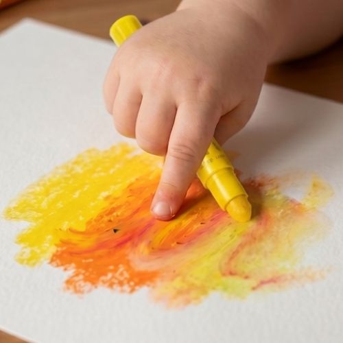 Pintubarritas Mis Primeros Crayones de Gel Etapa 1 para Niños Pequeños - Set de 6 Colores No Tóxicos y Lavables