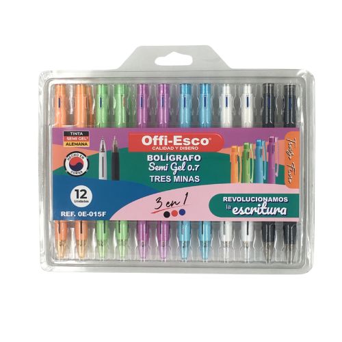 Offi Esco lapicero multicolor 3 Minas OE 015F