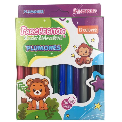 PLUMONES PARCHESITOS X12