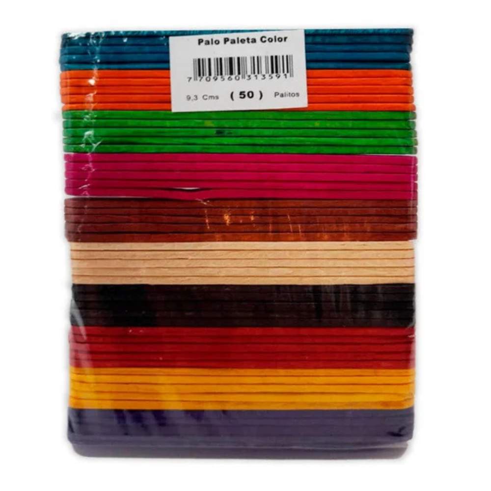 Palo de Paleta de Colores x 50 – 9.3 cm