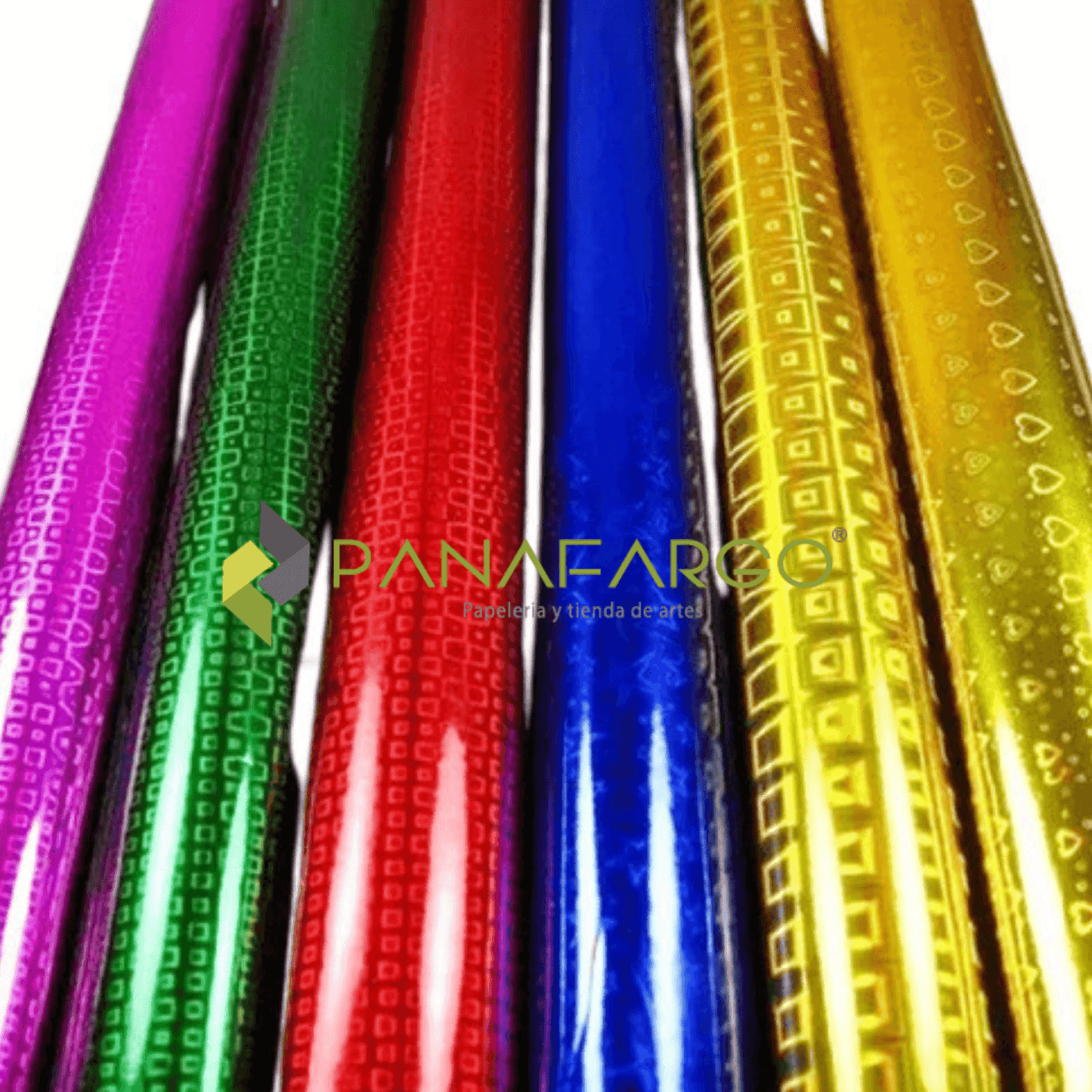 Papel Hologramico Rollo X 5 Pliegos 70 X 50 cm Rollo vertical Panafargo