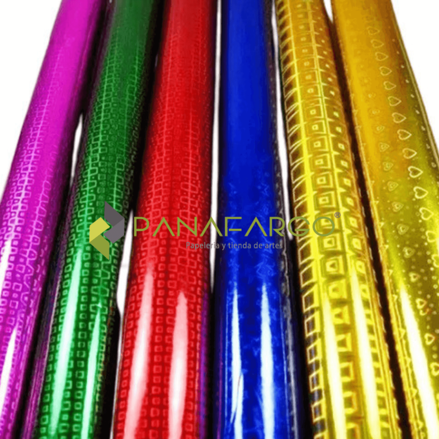 Papel Hologramico Rollo X 5 Pliegos 70 X 50 cm Rollo vertical Panafargo