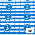 Papel arte estampado anclas azul 1