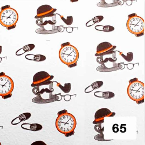 Papel arte estampado taza bigote