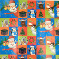 Papel regalo cuadros personajes navidad