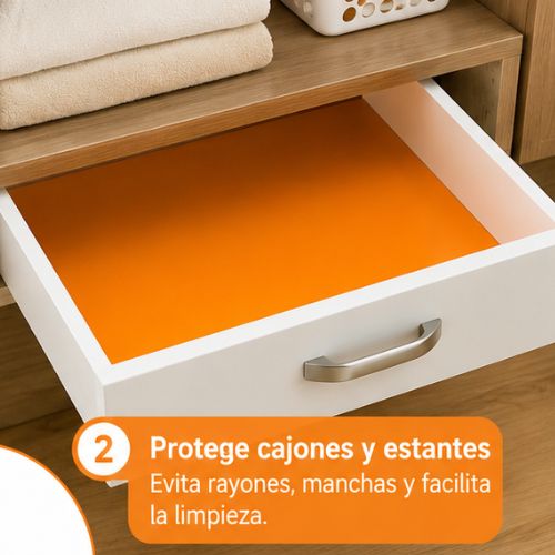 Papel Tipo Contact De Colores - 3 Metros Naranja