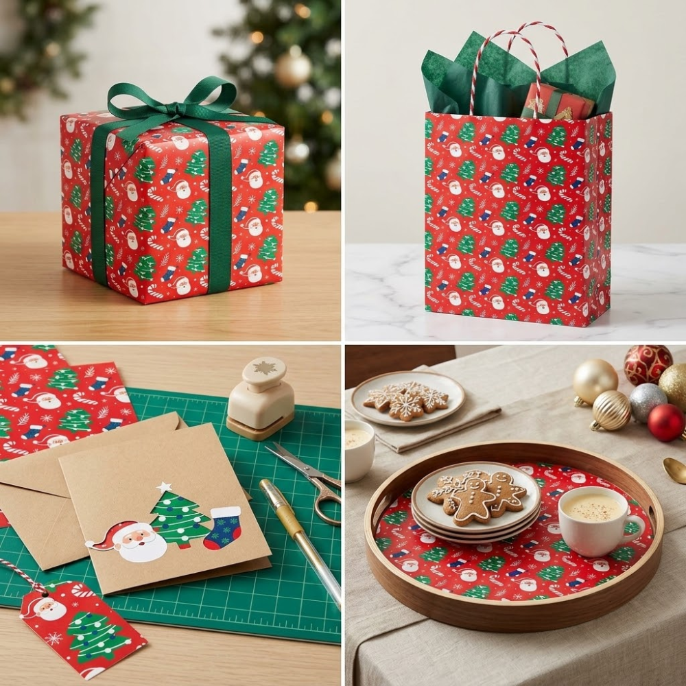 Papel de Regalo Navideño 70x50 Imágen Arbol | Primavera