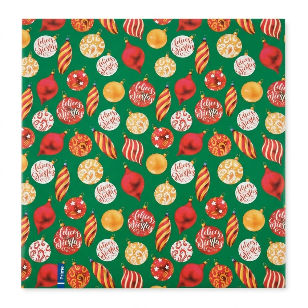 Papel de Regalo Navideño 70x50 Imágen bolas | Primavera