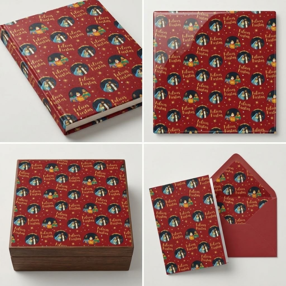 Papel de Regalo Navideño 70x50 Imágenes Santos | Primavera