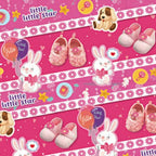 Papel regalo Bebé Peluches fondo rosa