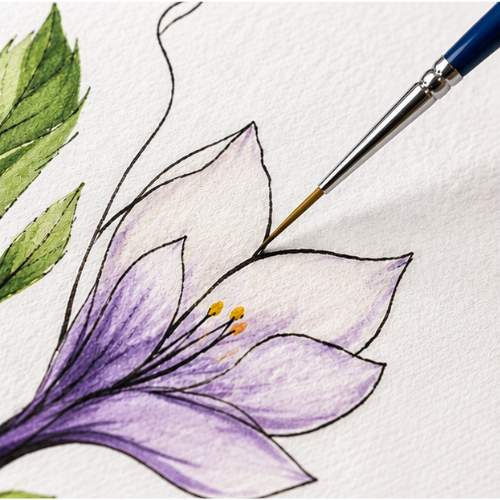 Pincel Para Detalles Delineador #0 Cerdas Finas Profesional Franco Arte