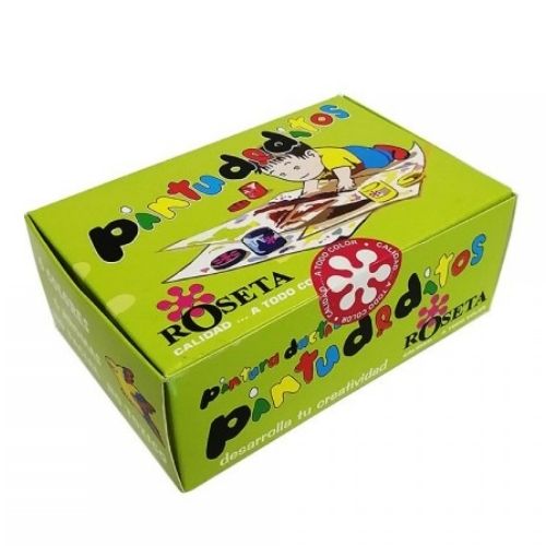 Pintudeditos Roseta Paquete X6 Pinturas Con Aroma Caja Desde Arriba