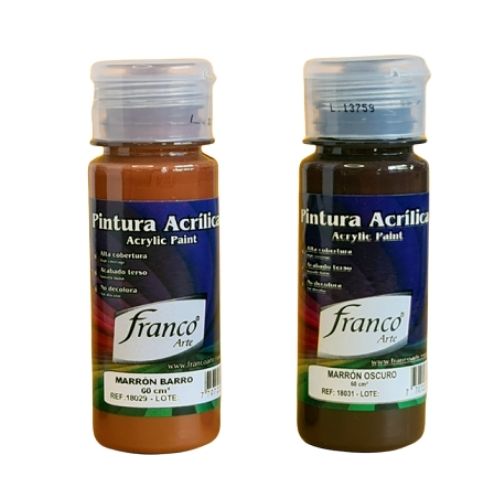 Pintura Acrilica Franco Arte 60 ml Al Frio Nueva Pesentacio Colores Oscuros
