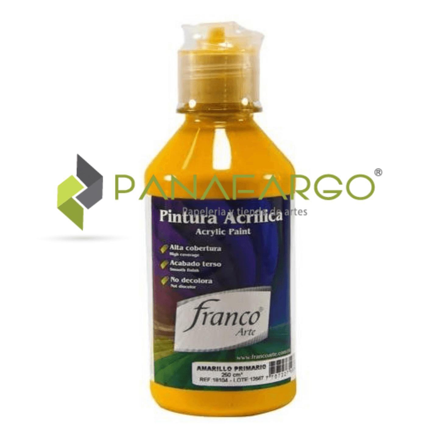 Pintura Acrilica Franco Arte al Frio X 250 ml Amarillo Panafargo 1