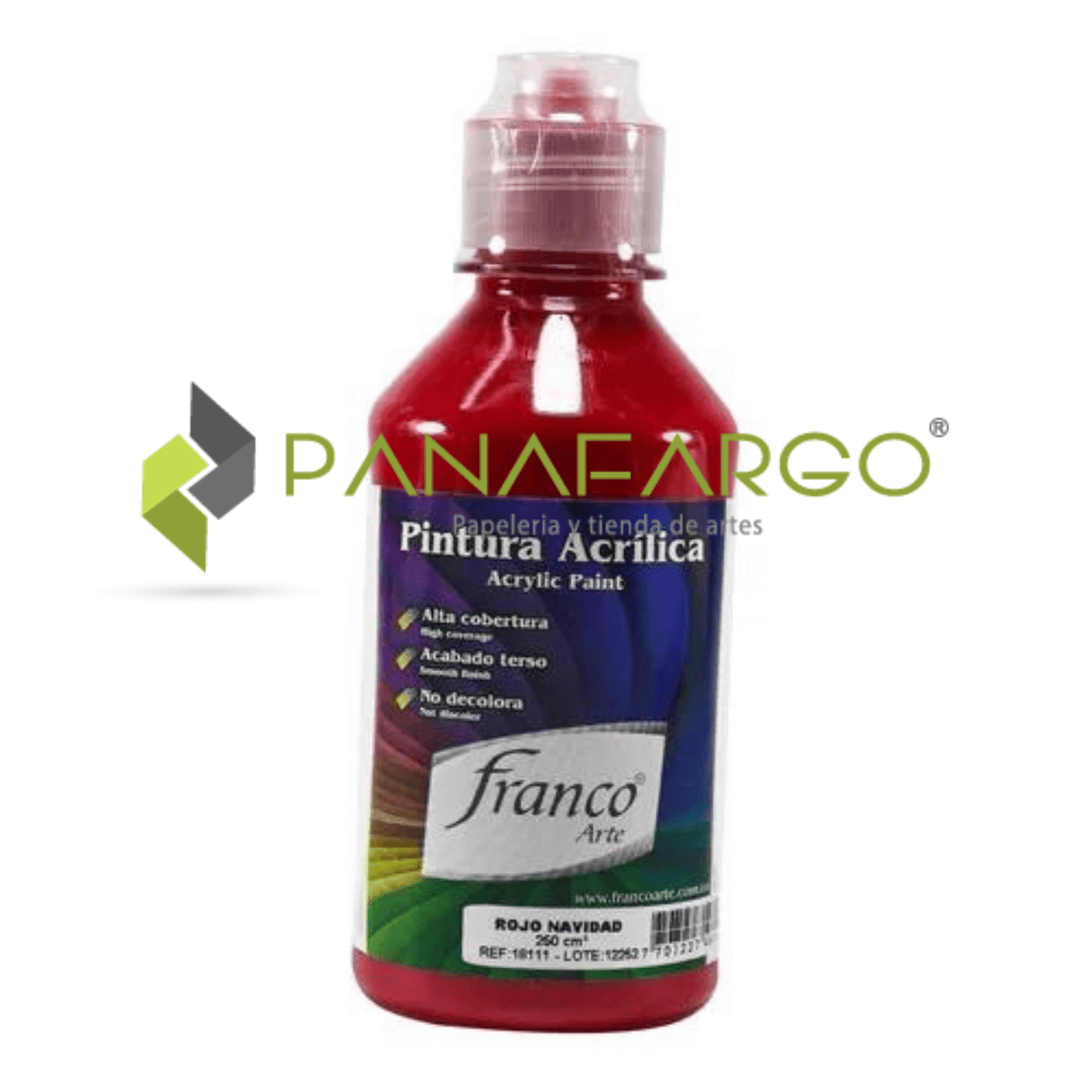 Pintura Acrilica Franco Arte al Frio X 250 ml Rojo Panafargo